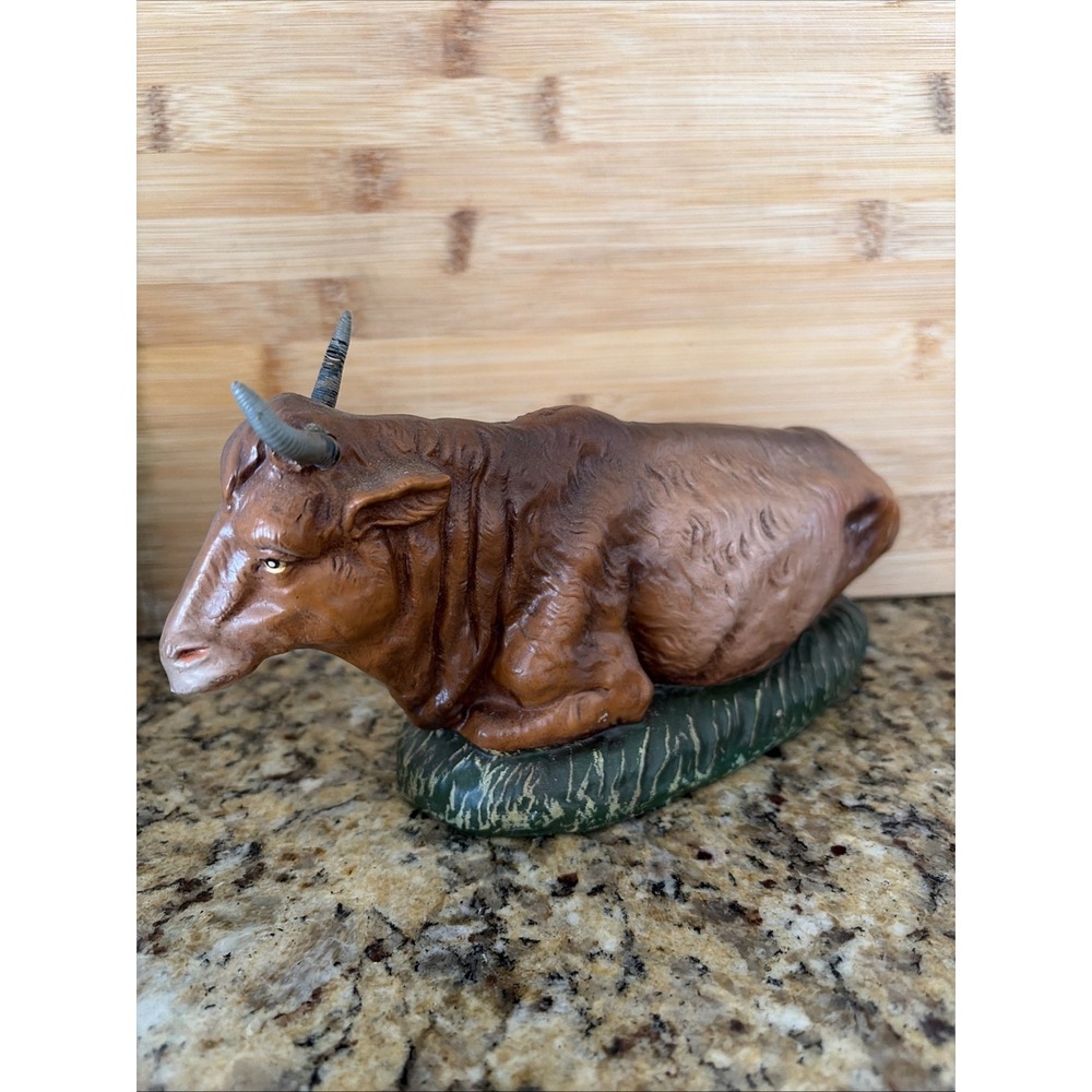 VINTAGE FONTANINI Ox Bull Cow Nativity Figurine  Made In‎ Italy